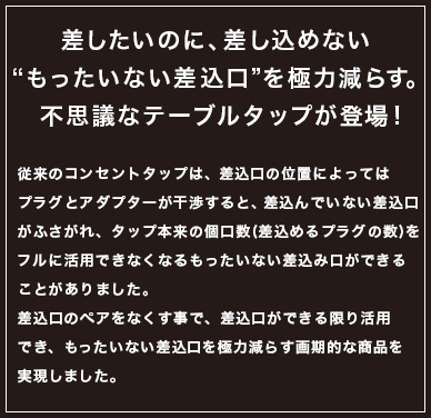 差し込みフリータップ - YAZAWA ONLINE 差し込みフリータップ - YAZAWA ONLINE