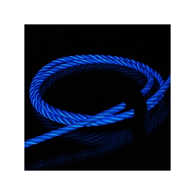 藤本電業 2WAYイルミネーションケーブル microUSBケーブル Lightning変換コネクタ付 ケーブル長80cm ブルー  CK-L06BL 画像4