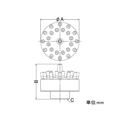 カクダイ 三段ノズル 家庭用噴水 呼び25 流量70～120L/分 高さ3.0～6.5m  5380-25 画像3