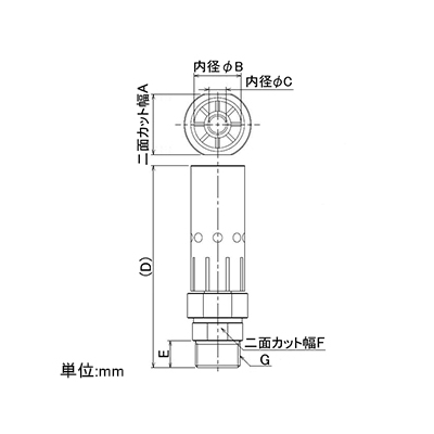 カクダイ キャンドルノズル 施設用噴水 呼び25 流量62L/分 高さ0.5m  5386-25 画像3