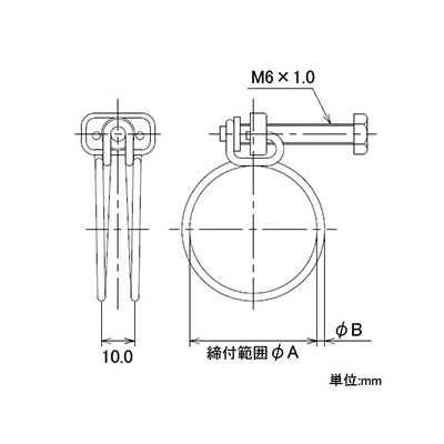 カクダイ ワイヤバンド 散水・屋外冷却用 ホース用 締付範囲14～16mm  535-001-10 画像2