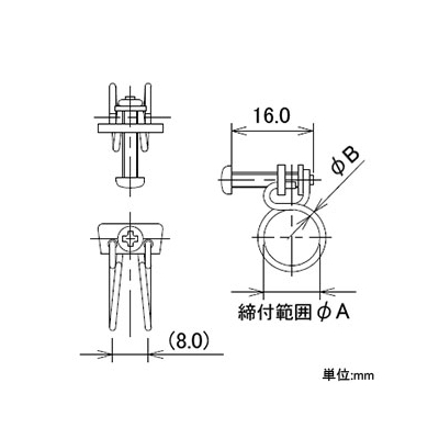 カクダイ ワイヤバンド 散水・屋外冷却用 ホース用 締付範囲4～6mm 2個入  2797545 画像2