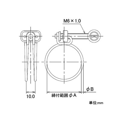 カクダイ ワイヤバンド 指ネジ式 散水・屋外冷却用 ホース用 締付範囲14～16mm  1261823 画像2