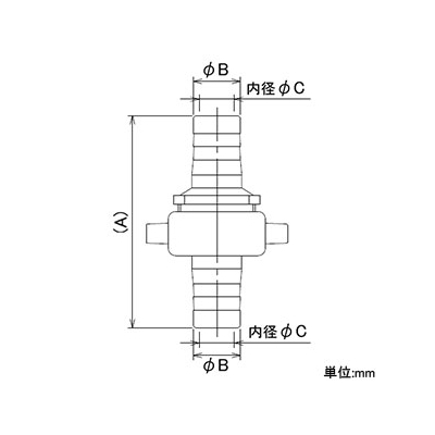 カクダイ カップリング タケノコ式 散水・屋外冷却用 タケノコ外径16mm PA製  514-105-15 画像2