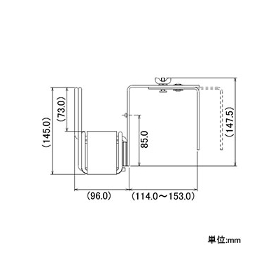 カクダイ ステンレスハンガー ベランダ用 散水・屋外冷却用 対応壁厚10～150mm  559-303 画像3