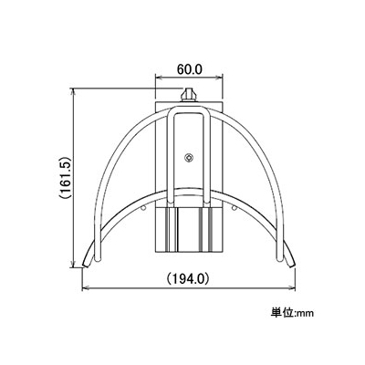 カクダイ ステンレスハンガー ベランダ用 散水・屋外冷却用 対応壁厚10～150mm  559-303 画像4