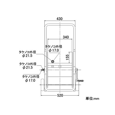 カクダイ 業務用ホースドラム 組立式 散水・屋外冷却用  553-700 画像2