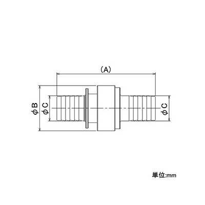 カクダイ マチノカップリングセット 大口径ホース用 散水・農水用 呼び20 タケノコ外径19mm ゴムリングなし  5173-20 画像2