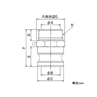 カクダイ アダプター 大口径ホース接手 完全止水式 散水・農水用 呼び25 ネジ(R)×オス  518-042 画像2