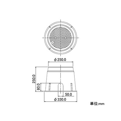 カクダイ 電磁弁ボックス 丸型 電磁弁(サイズ13～25)・減圧弁収納用  504-011 画像2