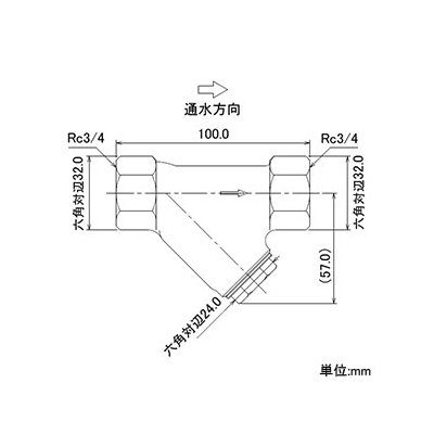 カクダイ Y型ストレーナー 80メッシュ 呼び20  575-910-20 画像2