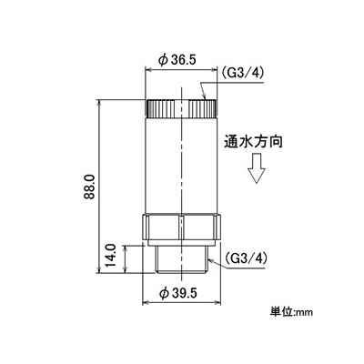 カクダイ 調圧弁 取付ネジG3/4 パッキン付  575-805-20 画像2