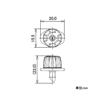 カクダイ ミニスプリンクラー ウォータースプレイパイプ直結用ノズル 散水角360° 流量調節機能付  577-415 画像3