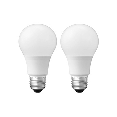 三菱ケミカルメディア LED電球 一般電球形 60W相当 広配光タイプ 電球色 口金E26 密閉器具対応 2個入 LDA7L-G/LCV3×2