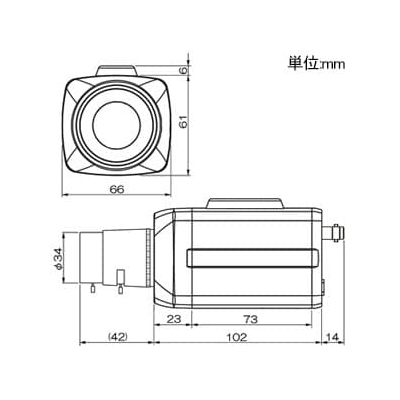 マザーツール フルハイビジョン高画質BOX型AHDカメラ 800万画質CMOSセンサー搭載  MTC-B124AHD 画像2