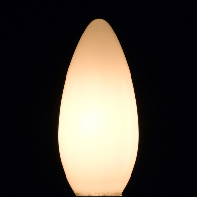 YAZAWA(ヤザワ) 【在庫限り】LED電球 C32シャンデリア形 ホワイトタイプ 25W形相当 電球色 口金E12  LDC2LG32E12WH