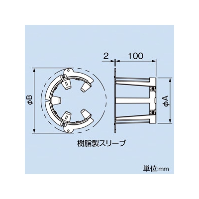 因幡電工 耐火ネオスリーブ 適合貫通穴径φ50～55mm 防火区画貫通部耐火措置部材 《ファイヤープロシリーズ》  IRNS-50 画像2