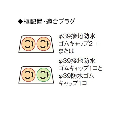 パナソニック フル接地防水ダブルコンセント φ39キャップ×2対応形 抜け止め式・アースターミナル付 露出・埋込両用 15A 125V ブラウン  WK4106AK 画像2