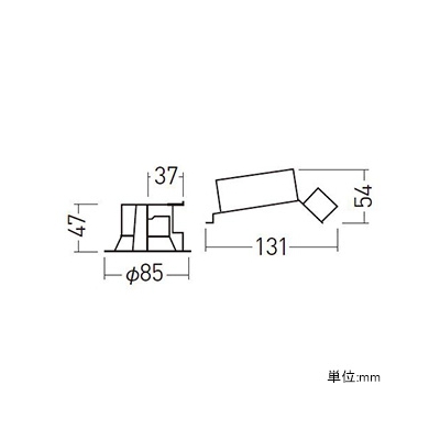 パナソニック LEDダウンライト LED40形 白熱灯60形器具相当 埋込穴φ75 昼白色 広角30° ホワイト  NNN71030WLE1 画像2