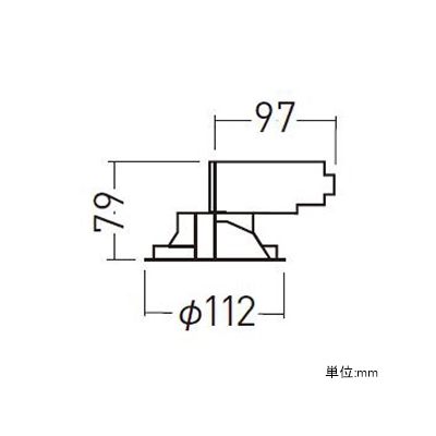 パナソニック LEDダウンライト LED40形 白熱灯60形器具相当 埋込穴φ100 温白色 中角20°  NNN71102LE1 画像2