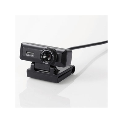 ELECOM Webカメラ 500万画素 高精細フルHD対応 一発接続タイプ デジタル内蔵マイク搭載 UCAM-C750FBBK