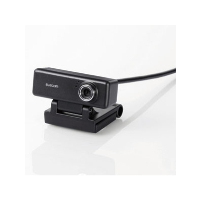 ELECOM(エレコム) Webカメラ 200万画素 高画質HD対応 一発接続タイプ 内蔵マイク搭載 UCAM-C520FBBK