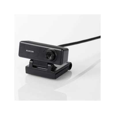 ELECOM(エレコム) Webカメラ 100万画素 ワイド画面HD対応 一発接続タイプ 内蔵マイク搭載 UCAM-C310FBBK