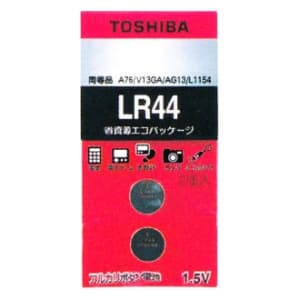東芝 アルカリボタン電池 0.12mA 105mAh エコパッケージ 2個入  LR44EC2P