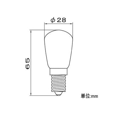 ビートソニック LED電球 サイン球タイプ 15W相当 全光束100lm 電球色 E14口金 フロスト  LDC001-W 画像2