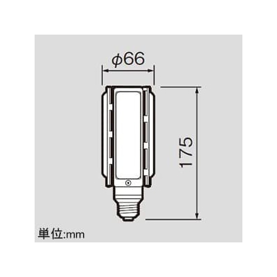 東芝 LED電球 街路灯リニューアル用 電源別置形 32Wシリーズ 水銀ランプ100W形相当 昼白色 上向き・下向き点灯形 E26口金  LDTS32N-G 画像2