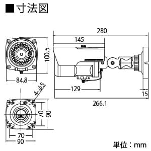 日本防犯システム 屋外用IRカメラ EX-SDI対応2.2メガピクセル 専用取付けブラケット付  JS-CH2020 画像2