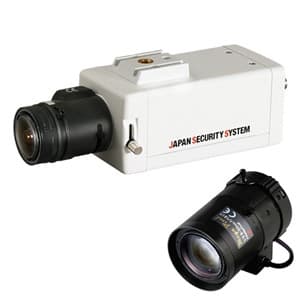 日本防犯システム 屋内用ボックスカメラレンズセット AHD対応2.2メガピクセル 8～50mmレンズ JS-CA1012セット3