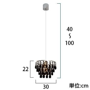 ディクラッセ シャンデリア 《Gala》 100W 白熱普通球 E26口金 クリアー  LP2425CL 画像3