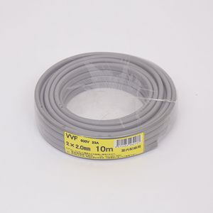 愛知電線 VVF ケーブル2心 2.0mm 10m 灰色  VVF2×2.0M10