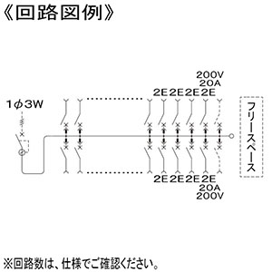 パナソニック 住宅用分電盤 《コスモパネル》 エコキュート・IH対応 露出・半埋込両用形 34+2 主幹50A リミッタースペースなし フリースペース付  BQEF85342B2 画像2