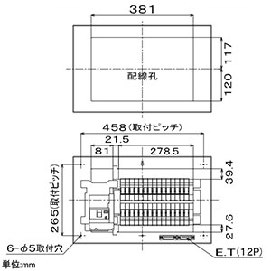 パナソニック 住宅用分電盤 《コスモパネル》 太陽光発電・エコキュート・電気温水器・IH対応 露出・半埋込両用形 14+1+1 主幹100A リミッタースペースなし フリースペース付  BQEF810141C3 画像4