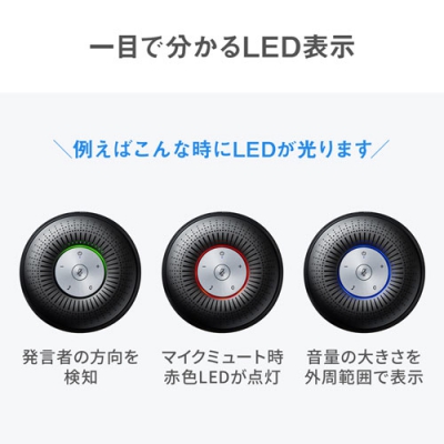 サンワサプライ Bluetooth会議スピーカーフォン  MM-BTMSP1 画像4