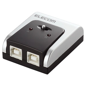 ELECOM(エレコム) USB切替器 2回路 スライド式スイッチタイプ USB2.0・1.1対応  U2SW-T2