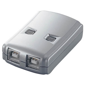 ELECOM(エレコム) USB切替器 2回路 プッシュボタンタイプ USB2.0・1.1対応 ロック機能付  USS2-W2