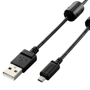 ELECOM(エレコム) USB2.0ケーブル カメラ接続用 A-平型mini8ピンタイプ 長さ0.5m  DGW-F8UF05BK