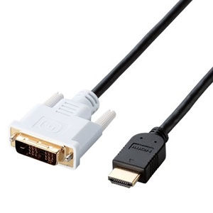 ELECOM(エレコム) HDMI-DVI変換ケーブル HDMIオス-DVI-D18+1ピンオス 長さ1m DH-HTD10BK