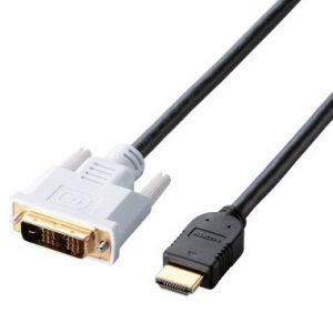 ELECOM(エレコム) HDMI-DVI変換ケーブル HDMIオス-DVI-D18+1ピンオス 長さ5m  DH-HTD50BK