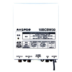 マスプロ CATV・BS・CSブースター 30dB型 屋内・屋外兼用 CATV上り通過型  10BCBW30-B