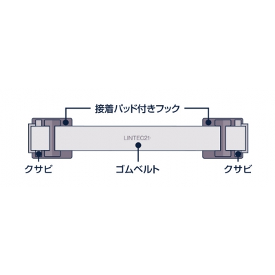 リンテック21 転倒防止ベルト・ビヨンタ  モカ(2本入)  LH-902BMP 画像4