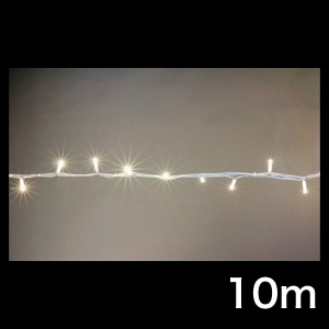 ジェフコム LEDストリング ニューハイグレード・白コードタイプ 長さ10m 電球色 SJ-NH05W-10LL