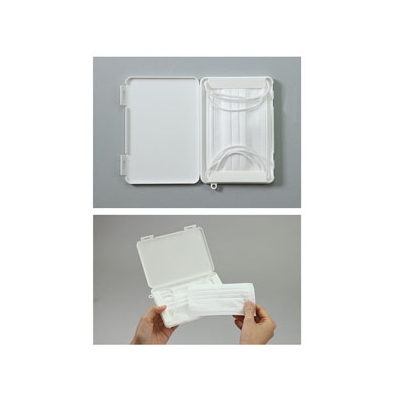 アーテック プラスチック製マスクケースミニ ストラップ穴付 3～6枚収納可能 ホワイト  51487 画像2