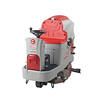 リンレイ 自動床洗浄機 《Rook RED Innova70S》 充電式 28インチ シリンダーブラシ式 搭乗型 清掃能力4140㎡/h  907705