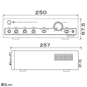 オースミ電機 ステレオパワーアンプ Lo/Hiインピーダンス兼用 50W+50W  OE-S100 画像2