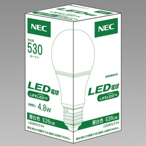 ホタルクス(NEC) LED電球 一般電球形40W相当 昼白色 E26口金 密閉器具対応  LDA5N-G/2-キキ