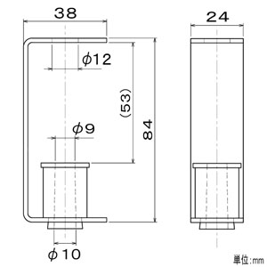 三菱 防振吊金具 中間取付形ダクトファン専用 適正荷重1～5kg  P-01BK 画像2